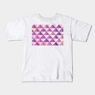 Watercolor quilt - purple Kids T-Shirt